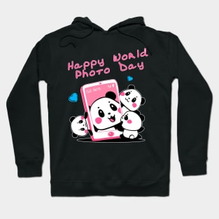 World Photo Day, Funny panda-bear Hoodie